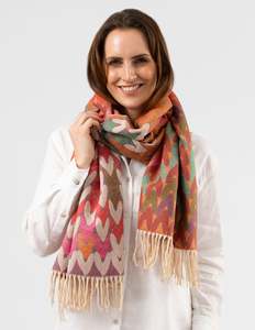 Scarf Bright Hearts - Multi Coloured