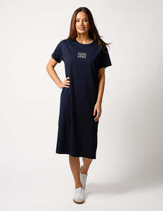Sale: Maxie T-Shirt Dress - Navy Paris Crosses