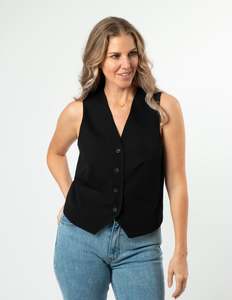Sale: Cannes Waistcoat - Black