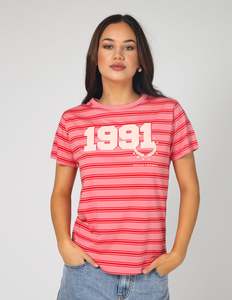 Sale: Ace Tee - Pink Stripe Base 1991