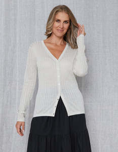 Beverly Lurex Cardigans - Silver Pearl