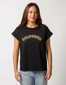 Ace Tee - Black Leopard California
