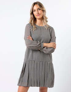 Dahlia Dress - Houndstooth