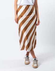 Sale Skirts: Erin Skirt - Choc Stripe