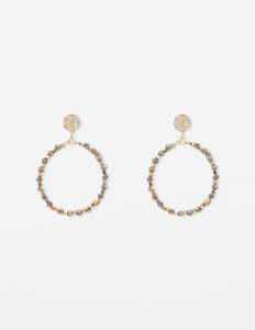 Sale Jewellery: Bead Hoop - Grey/Gold