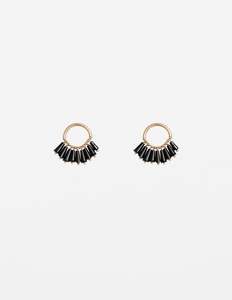 Sale Jewellery: Onyx Beaded Hoop Earrings