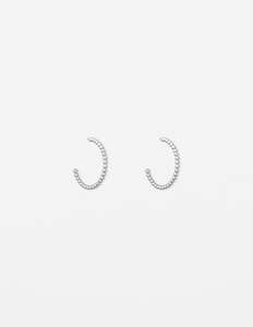Sale Jewellery: Silver Bead Hoop Earrings