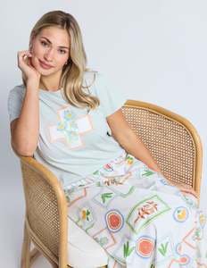 Classic Tee Postcard Cross - Duck Egg