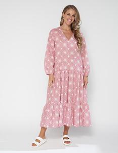 Dresses: Alyssa Dress - Pink Tangles
