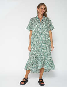 Magnolia Dress - Grassy Zebra