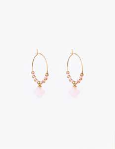 Earrings Clover - Pink