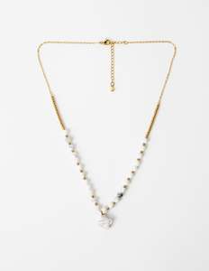 Jewellery: Necklace Howlite - White