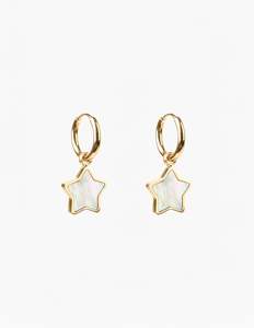 Earrings Shell Star - Gold