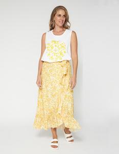 Jasmine Skirt - Pressed Flowers