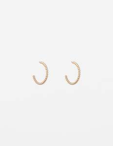 Gold Bead Hoop Earrings
