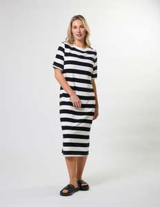 Sandy Dress - Black Stripe