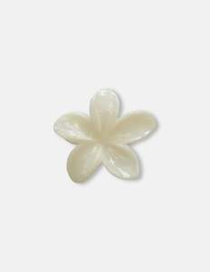 Frangipani Flower Hair Claw - Marbled White