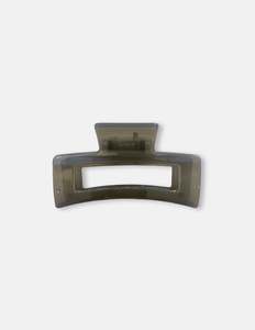 Rectangle Hair Claw - Transparent Grey