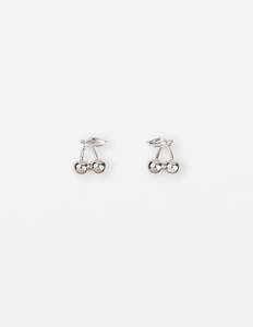 Jewellery: Earrings Cherries - Silver