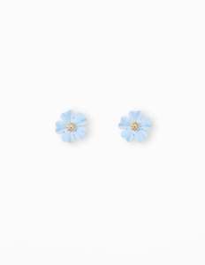 Jewellery: Earrings Petal - Light Milk Blue