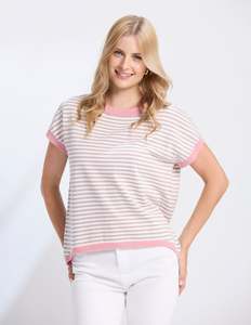 Laneway Top - Rose Stripe