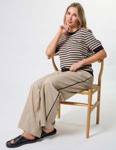Charly Knit - Sand Stripe