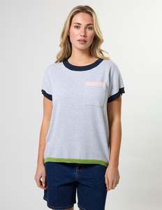 Laneway Pocket - Light Grey & Navy