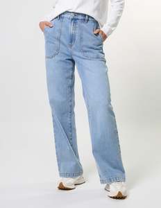 Kendall Utility Pocket Jean - Light Blue Wash