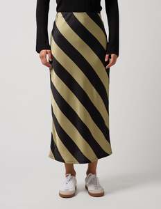 Liv Skirt - Sage Stripe