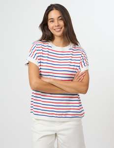 Gwen Tee - Milk/Red/Cobalt
