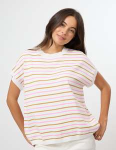 New: Gwen Tee - Milk/Pink/Bronze