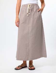 Leena Skirt - Choc Stripe