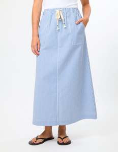 Leena Skirt - Sky Stripe