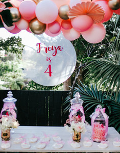 Products: Round Acrylic Sign - Clear Stellar Backdrops