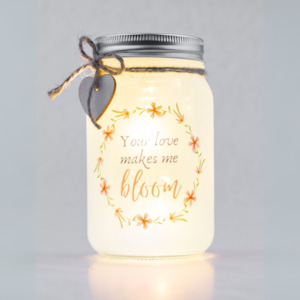 Your Love Makes Me Bloom Sparkle Jar