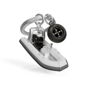 Keychains: Rubber Motorboat Keychain