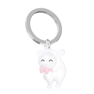 Keychains: White Cat Keychain