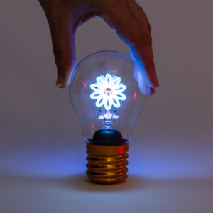 Lightbulb Lamps: Daisy Lightbulb Lamp USB Recharge
