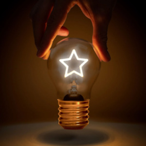 Lightbulb Lamps: Star Lightbulb Lamp USB Recharge