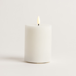 12.5cm x 7.5cm White LED Candle