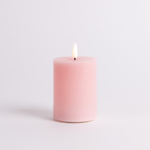 Led Candles: 10cm x 7.5cm Pink LED Candle