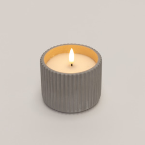 9cm Ash Cement Blend LED Candle