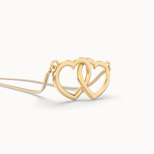 Chocli Connected Hearts 18K Gold Plated Necklace