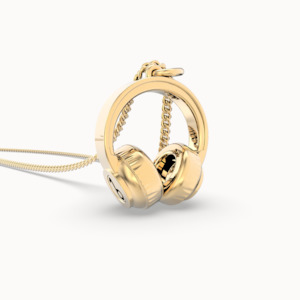 Chocli Headphones 18K Gold Plated Necklace