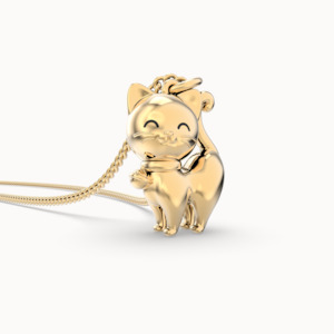 Chocli: Chocli Cat 18K Gold Plated Necklace
