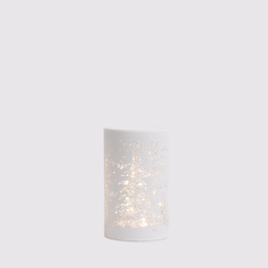 Noel: 15cm Forestscape Noel Lantern in White