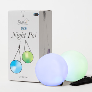 Led Poi: USB LED Night Poi Pair