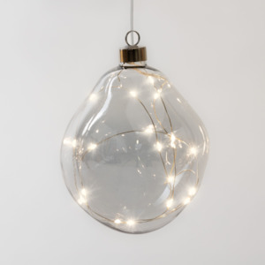 Hanging Glass: 15cm Smokey Grey Orb Hanging Glass Light