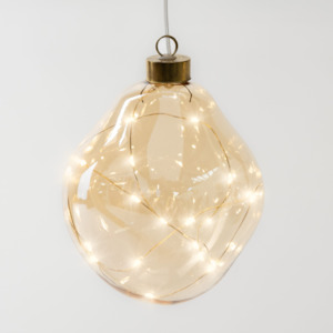 Hanging Glass: 12cm Champagne Orb Hanging Glass Light