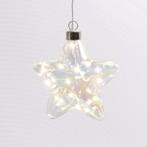 Hanging Glass: Pearl Tint Star Hanging Glass